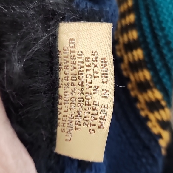 Powder River Outfitters Panhandle Slim Faux Fur Trim Cardigan Belted Aztec Print - Picture 5 of 8